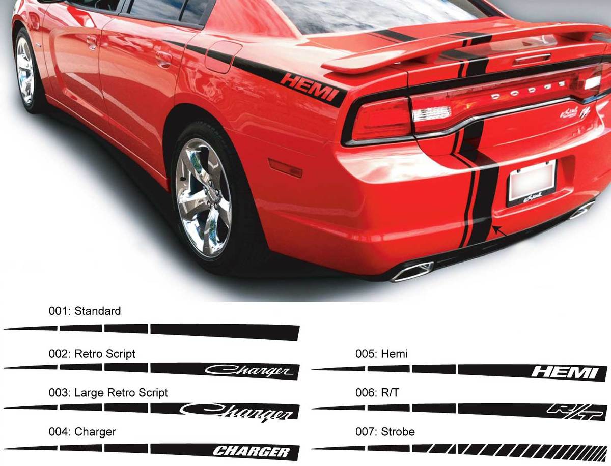 Dodge Charger Quarter Spear Hemi RT Decal Sticker Side graphics fits to models 2011-2014 