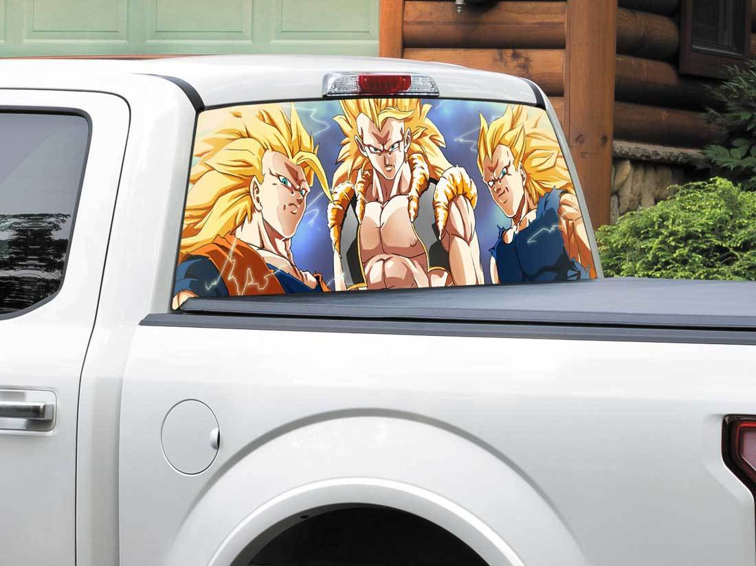 Anime Dragon Ball Dragon Ball Z Goku Super Saiyan Rear Window Decal Sticker Pick-up Truck SUV Car any size
