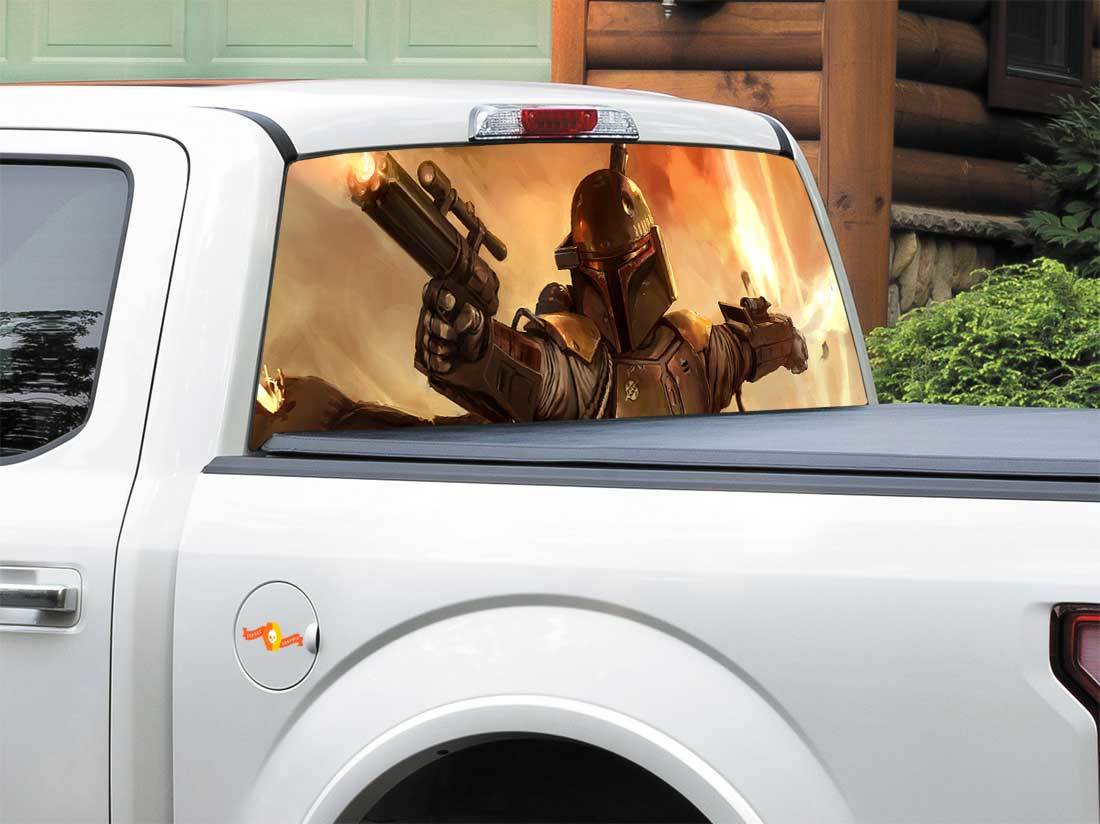 Boba Fett Bounty Hunter Rear Window Decal Sticker Pick-up Truck SUV Car any size
