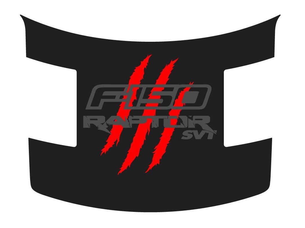 FORD RAPTOR F-150 SVT CON Claw Deep Scratches HOOD Vinilo Gráfico calcomanías pegatinas se adapta a modelos 2010-2014
