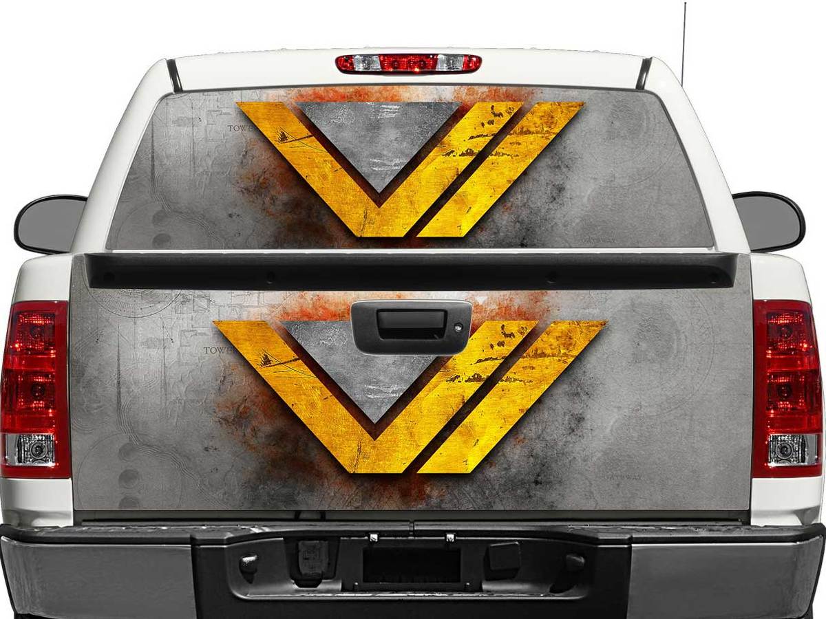 Wonder Women WW DC Comics metal texture Rear Window OR tailgate Decal Sticker Pick-up Truck SUV Car
