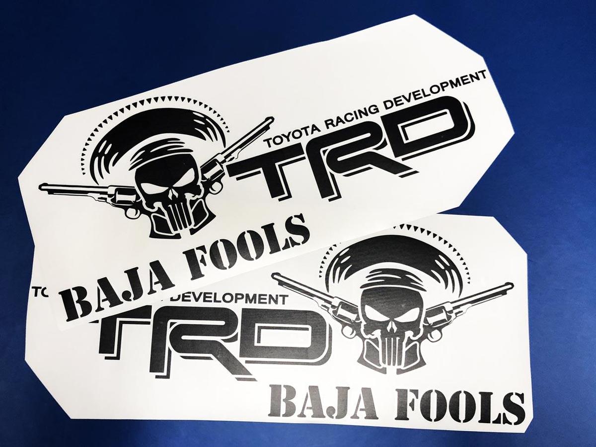Toyota Racing Development TRD BAJA FOOLS Punisher edition 4X4 bed side Graphic decals stickers