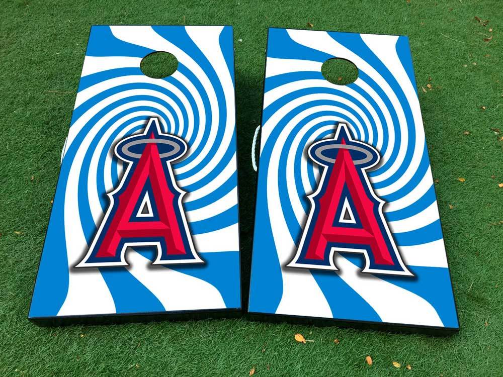 Los Angeles Angels baseball Cornhole Board Game Sticker Decal VINYL WRAPS with LAMINATED