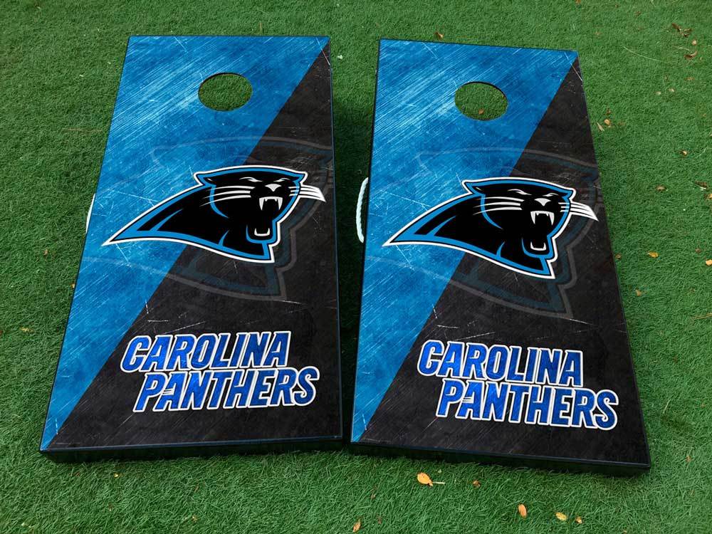 Carolina panthers football Cornhole Board Game Sticker Decal VINYL WRAPS with LAMINATED