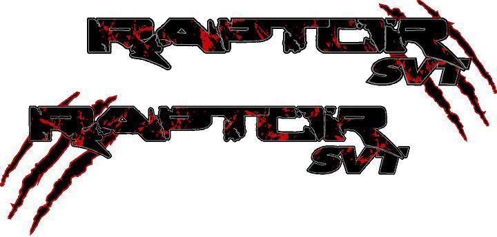 Ford F150 Raptor 2017 SVT side bed graphics decal sticker