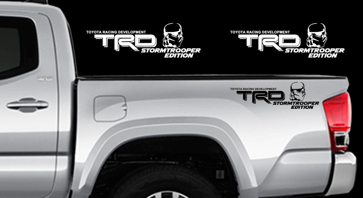 TRD Stormtrooper Edition Decals Toyota Tacoma Tundra Vinyl Sticker X2