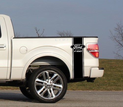 Custom Truck Bed Stripe Sticker Decal Set of (2) for Ford F-150 Super Duty Pickup
