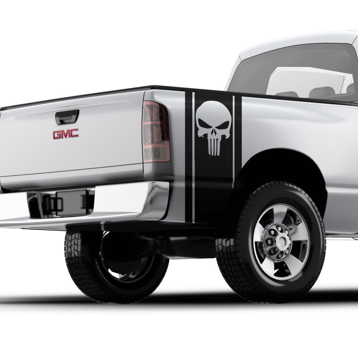 Punisher Skull Pickup Truck Bed Band Fits all GMC , FORD , RAM , Chevrolet truck
