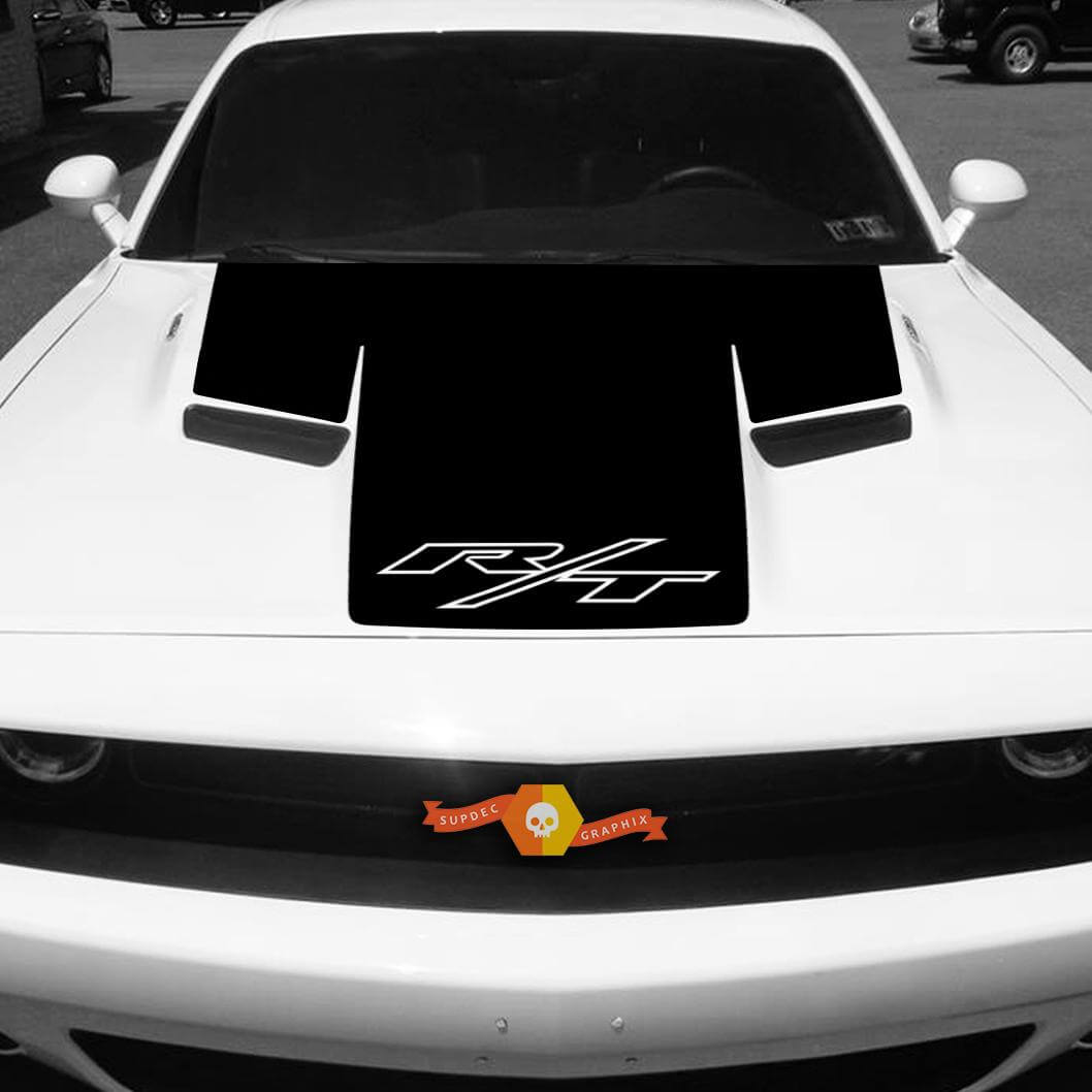  Dodge Challenger R/T Specific 2015 to 2017 R/T Scat Pack 392  Hood Sticker Decal Stripe Blackout Scatpack
