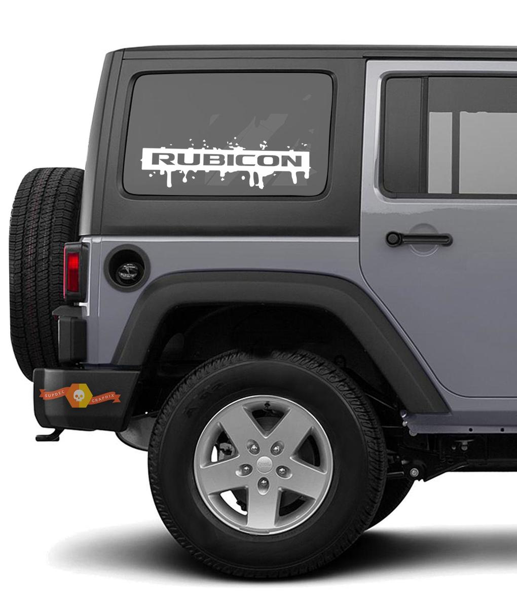 2pcs RUBICON SPLASH Side Window Sticker Decal Sets Graphic JEEP WRANGLER RUBICON SAHARA