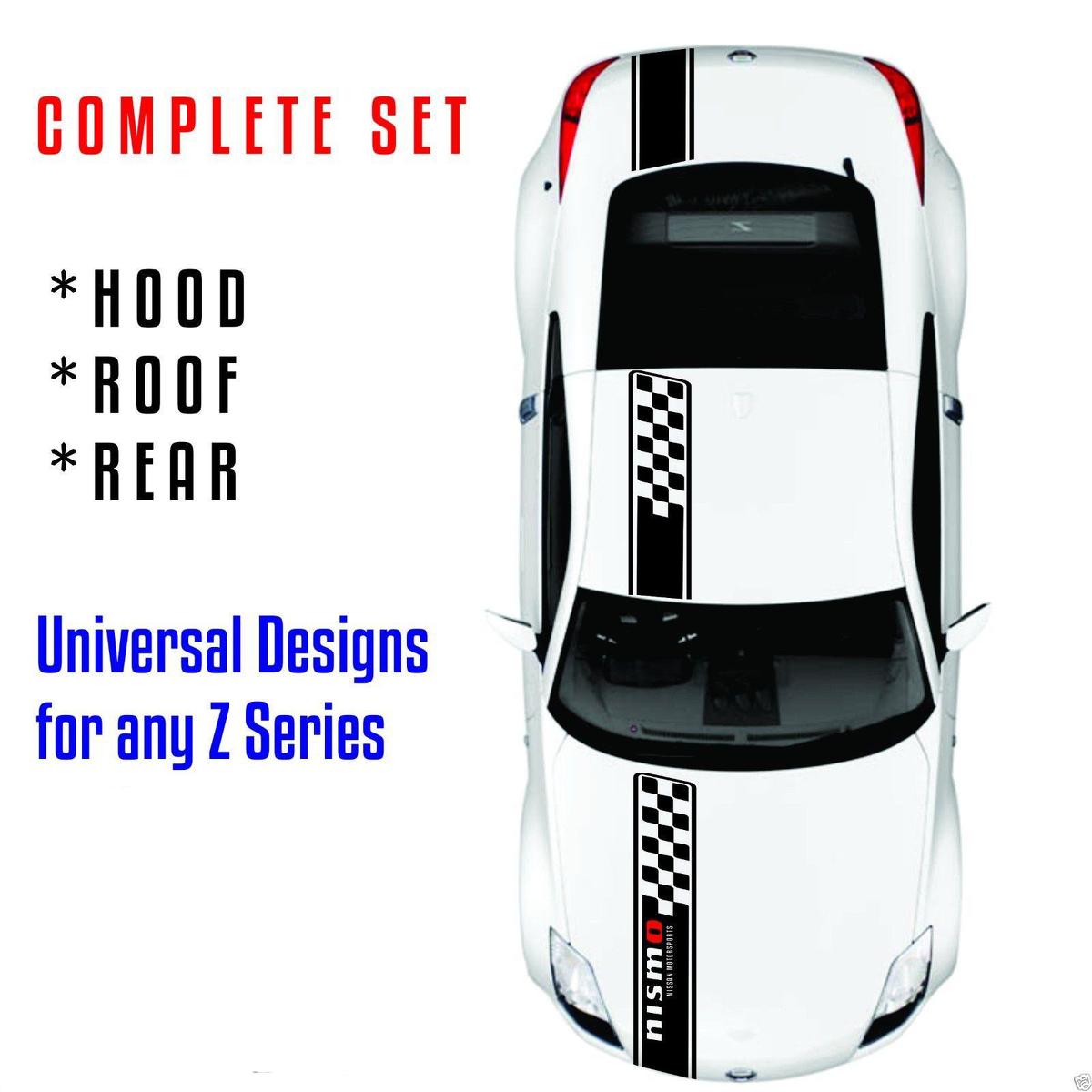 Whole Stripes Fits NISSAN 350Z 370Z Hood, Roof and Rear 2006-2017 any Z series