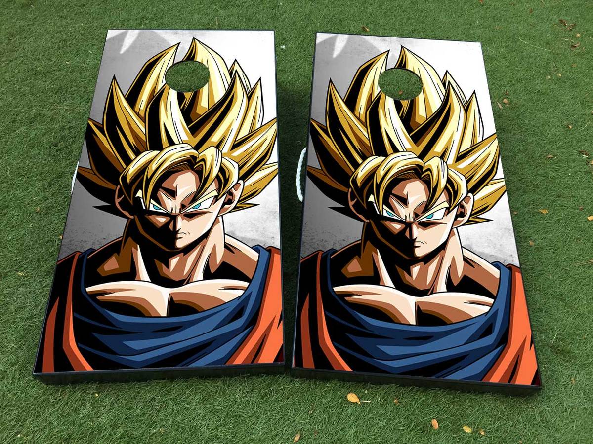 Dragon Ball 2 Cornhole Board Game Sticker Decal VINYL WRAPS with LAMINATED