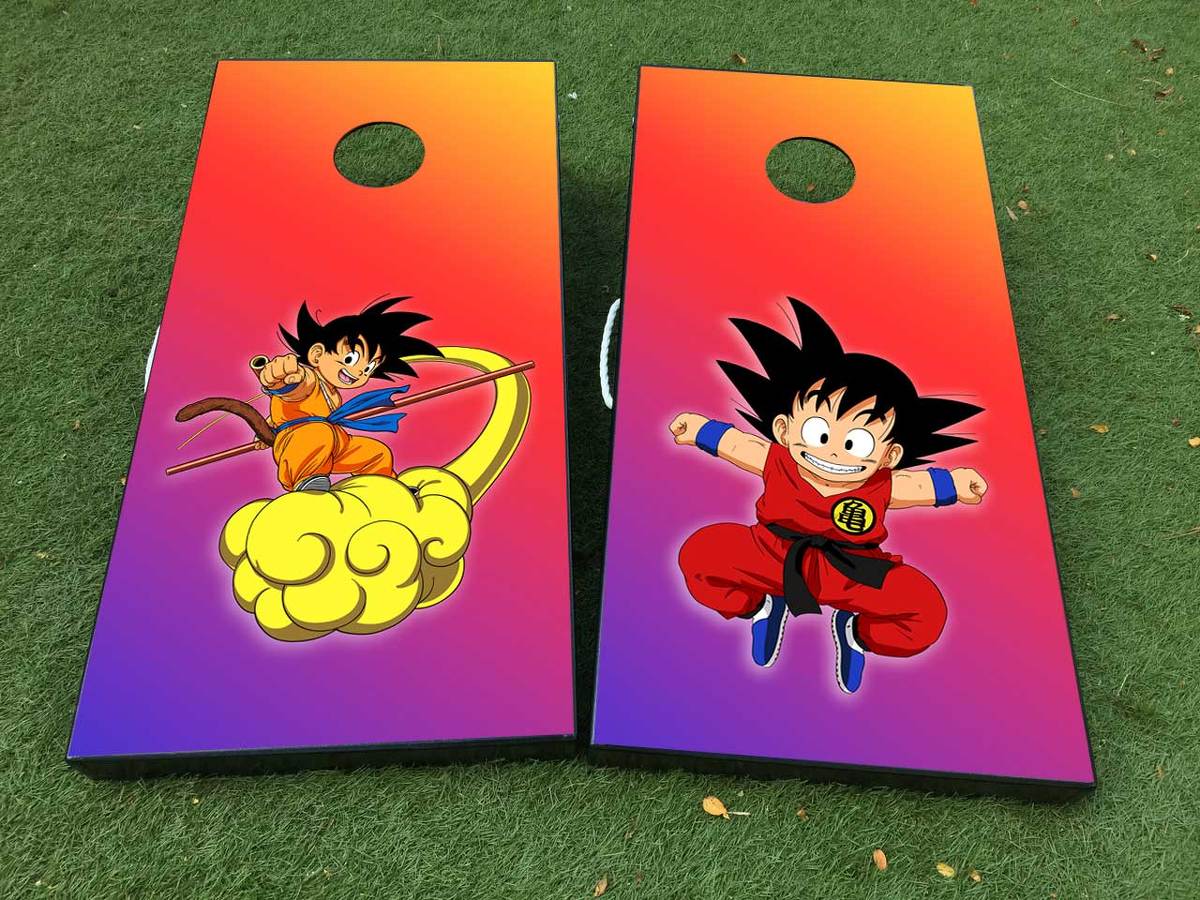 Dragon Ball Cornhole Board Game Sticker Decal VINYL WRAPS with LAMINATED