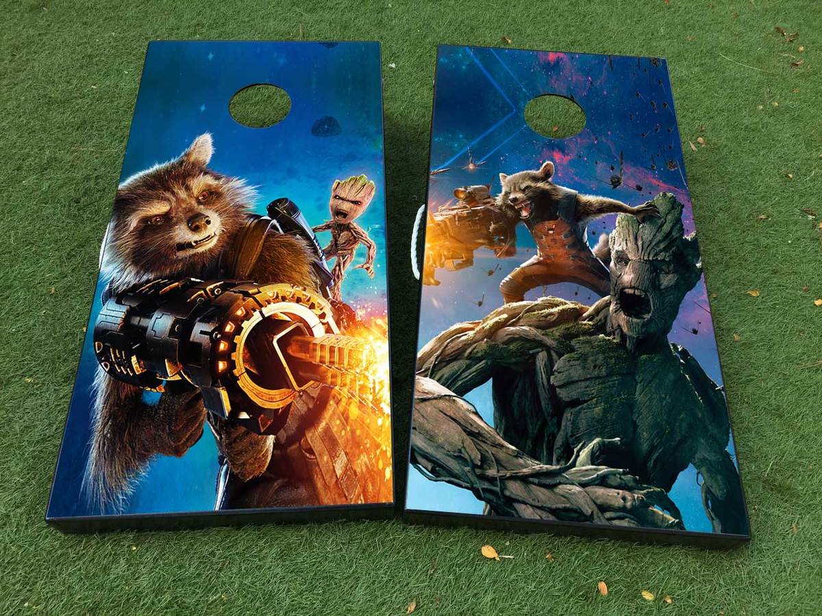 Guardians of the Galaxy Cornhole Board Game Sticker Decal VINYL WRAPS with LAMINATED