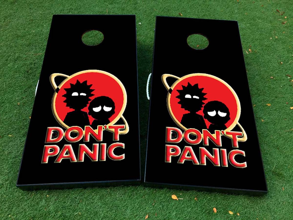 Rick and Morty 3 Cornhole Board Game Sticker Decal VINYL WRAPS with LAMINATED
