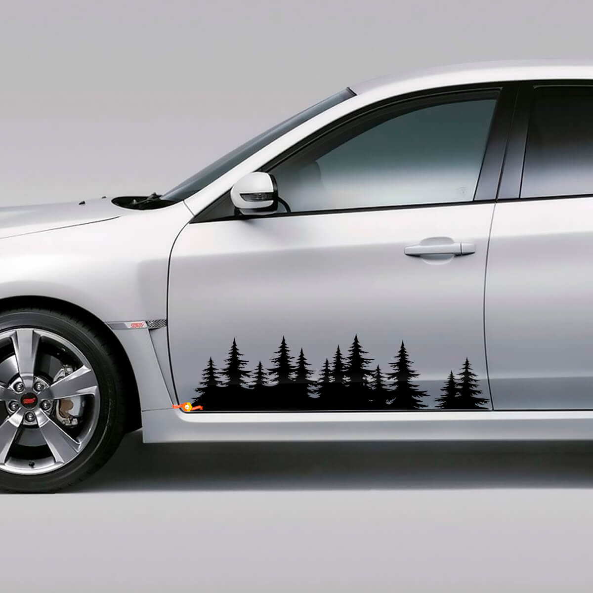custom tree forest Vinyl Decal Sticker Graphic fit Suba WRX STI Forester