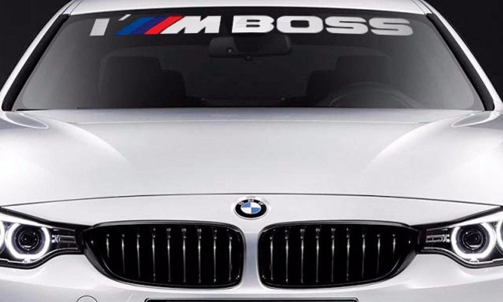  BMW Windshield I'M Boss M Performance windows sticker decal graphic