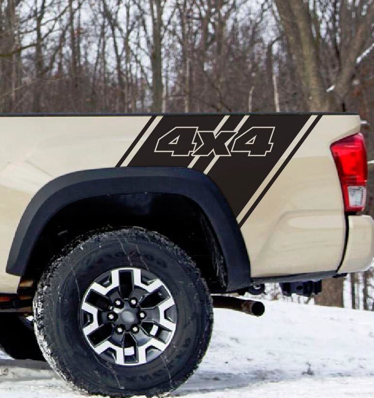 Truck Bed 4x4 Vinyl Sticker Decals Stripe Ford Chevy Dodge Toyota Nissan GM
