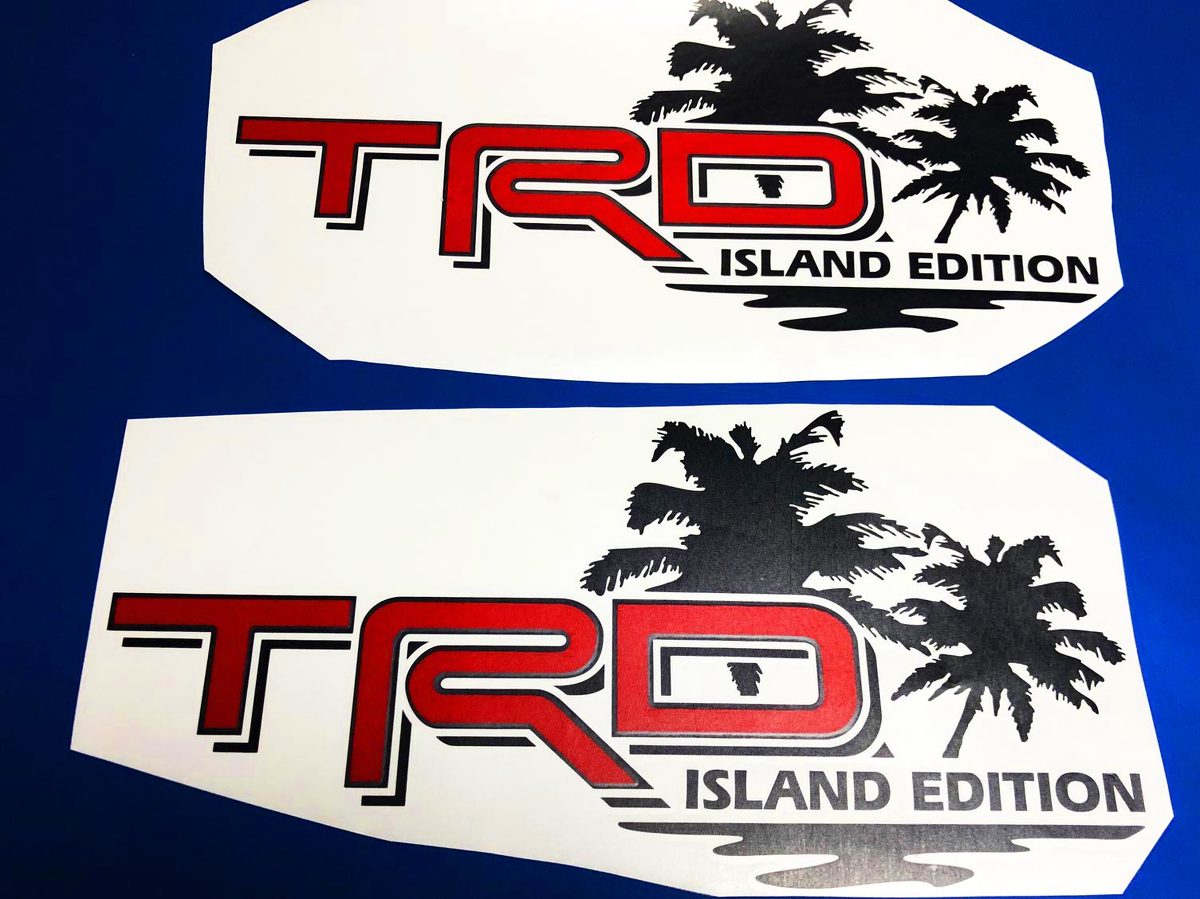 Toyota TRD Island Edition Off Road Tacoma Tundra Decals Vinyl Sticker Decal Palm
