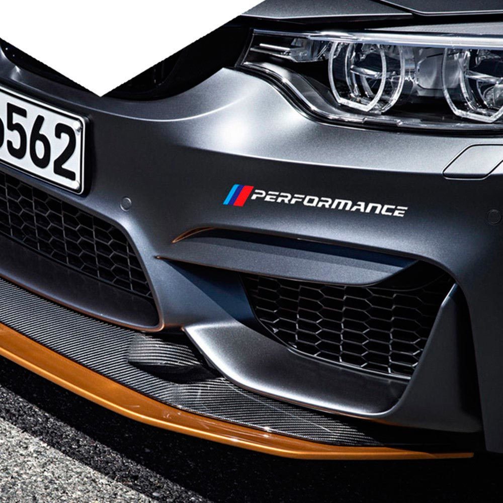 A Pair Front Bumper Sticker Decals M Performance Sport Graphics Sticker For BMW