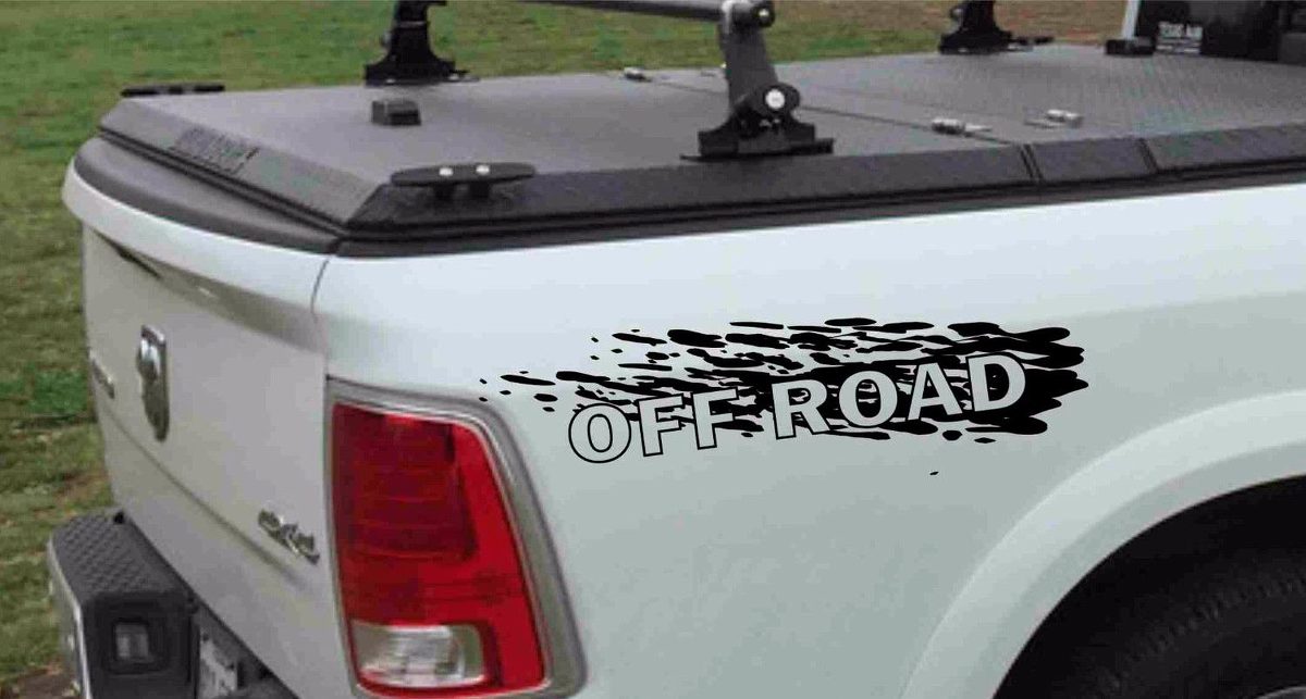 Set of 2 Stickers Decals Off Road for 4x4 4wd DODGE RAM 1500 2500 3500 DAKOTA DURANGO