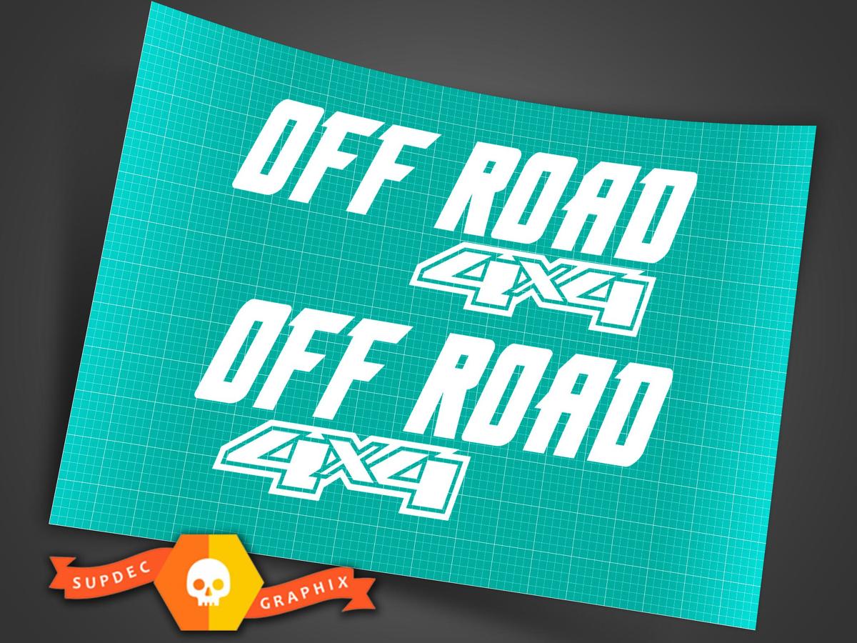 Pair New 4X4 Off Road Decal Sticker 4WD Truck Suv Ford Chevy Dodge Toyota GMC Logo