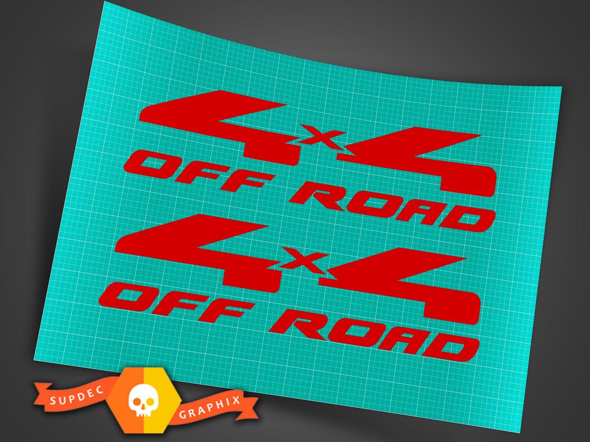 New Red 4X4 Off Road Decal Sticker 4WD Truck Ford Chevy Dodge Toyota GMC