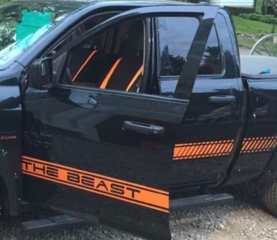 Dodge ram 1500 vinyl decal racing sticker stripes for both sides mopar hemi 5.7L