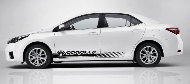 2X TOYOTA COROLLA side skirt vinyl body decal sticker graphics premium quality