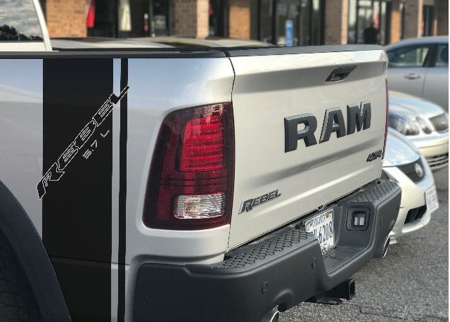 2 Dodge Ram Rebel 1500 5.7L decals TRX side stripes vinyl stickers Hemi Graphics