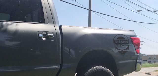 2 Truck vinyl side decal stickers Nissan Titan graphics 5.6 skull nismo sport