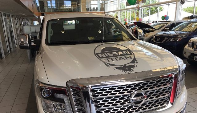 2 Truck vinyl hood decal sticker Nissan Titan graphics skull off road 5.6L logo