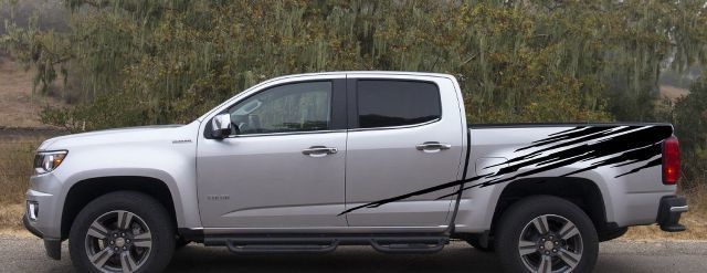 RIPPED Upper Rear Truck Bed Vinyl Graphics Kit Stickers Decals Stripes for Chevy Colorado