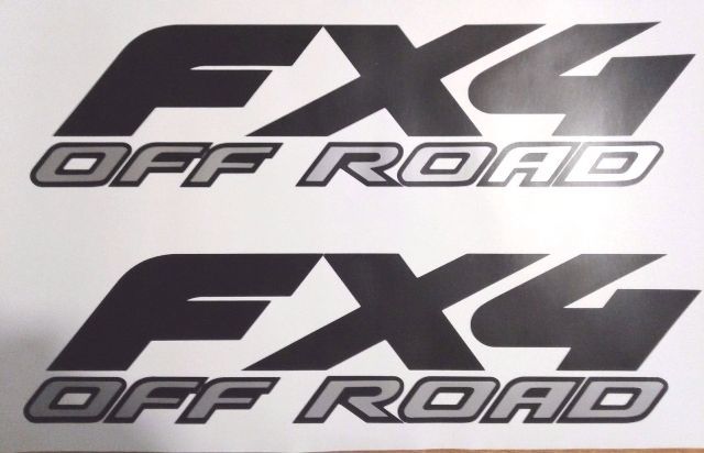 ford fx4 off road Sticker Decal Matt black and gray, sport chome truck ( SET)
