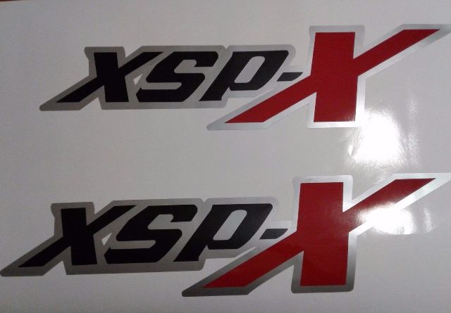 XSP-X decal stickers, hitam mat merah dan abu-abu TOYOTA TUNDRA TACOMA (set)
