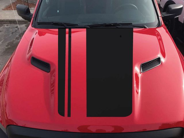 2015-2017 Dodge Ram Rebel Black Out Hood Truck Vinyl Sticker Decal Graphic Options Color