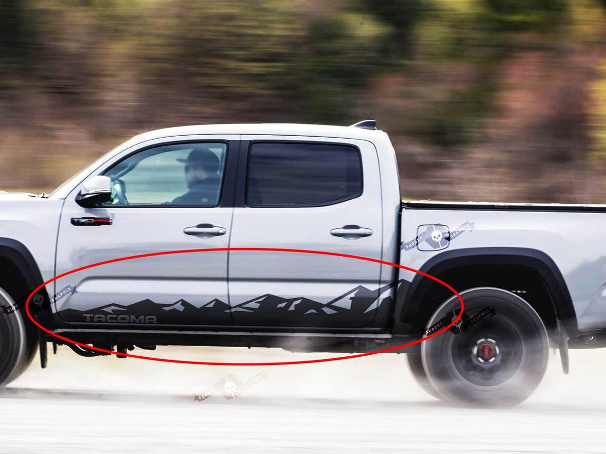 Toyota Tacoma Side Door Rocker Panel Mountain Decal Sticker 04-21