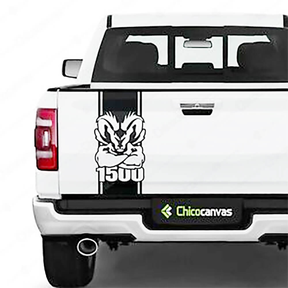 Dodge Ram Stripe 1500 Graphic Decal Sticker Side Rear Truck Vinyl Skull Bed Car
