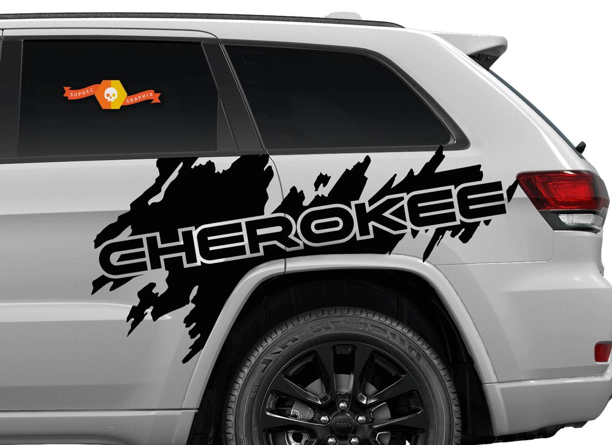 Side Jeep Cherokee Trail Hawk TrailHawk Splash Splatter Graphic Vinyl Sticker Decal SUV
