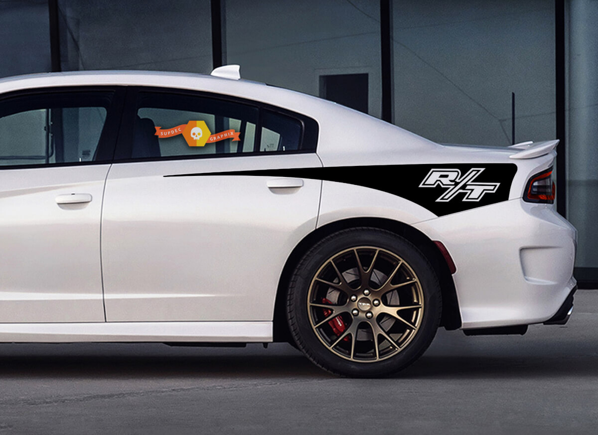 Dodge Charger R/T Rear Quarter Side Stripe 2015 2016 2017 2020 Hemi SRT RT SCAT Pair