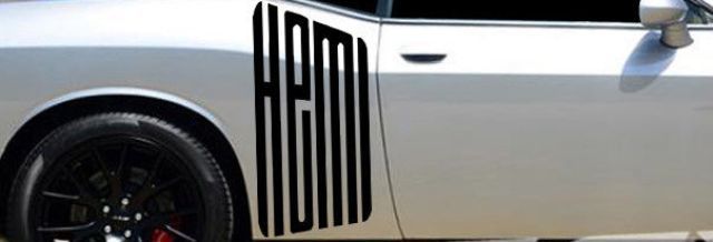 CUDA HEMI Text Logo Sticker Decal Graphic Vinyl Challenger Charger SRT RT RAM