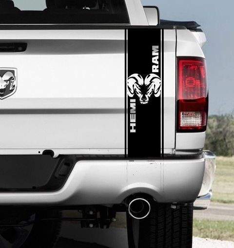 Dodge Ram 1500 RT HEMI Truck Bed Box graphic Stripe decal sticker tailgate SRT10 Now