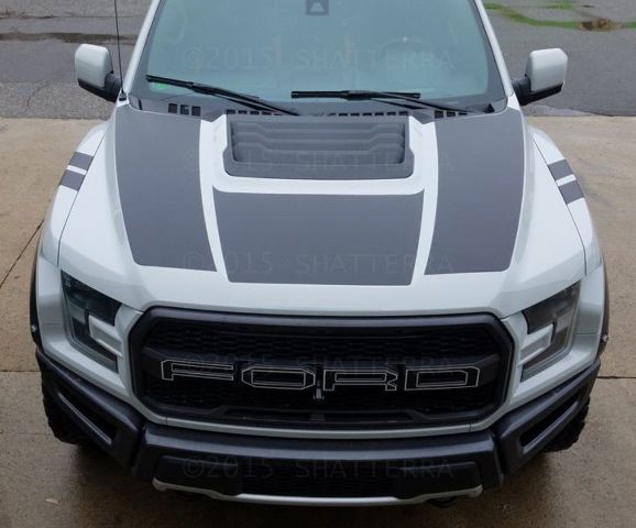 2017 Ford Raptor F-150 Dual Hood Graphic Vinyl Stripe Sticker Decal Predator Svt Rph-002