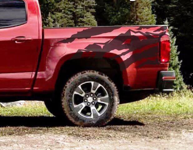 ANTERO ລົດ Bed ພະຄັນ Vinyl Graphic Stickers Decals Stripe 2015-2016 Chevy Colorado
