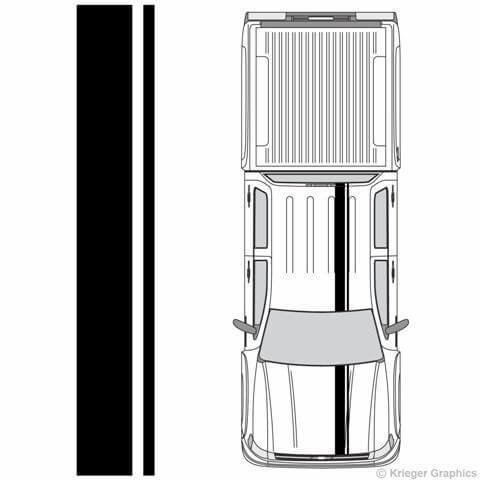 Chevy Silverado GMC Sierra Single Offset Rally Racing Stripes Stripe Stickers Decals