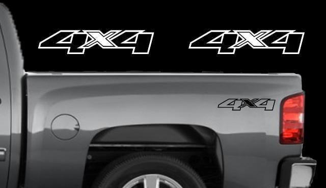 2X 2007 - 2020 CHEVY SILVERADO 4X4 Decals 1500 2500 GM HD Vinyl Sticker Set