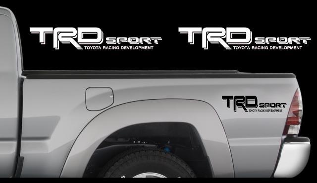 TRD SPORT ເດັດ Toyota Tacoma Racing Truck Bed Vinyl Stickers X2 2006-2011
