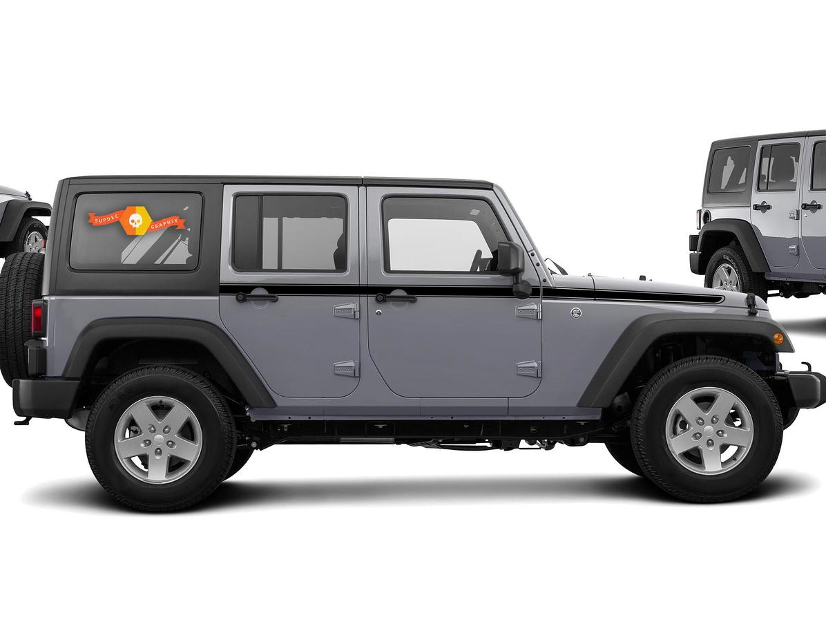 Jeep Wrangler Rubicon Recon Chief Stripes Sticker Decal Graphic JK JKU Side Vinyl