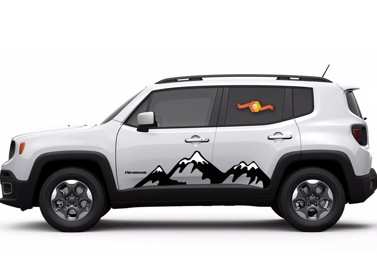 Vinyl Graphics Snow Mountain Car Sticke Hood Sticker Decal For Jeep Renegade Cherokee
