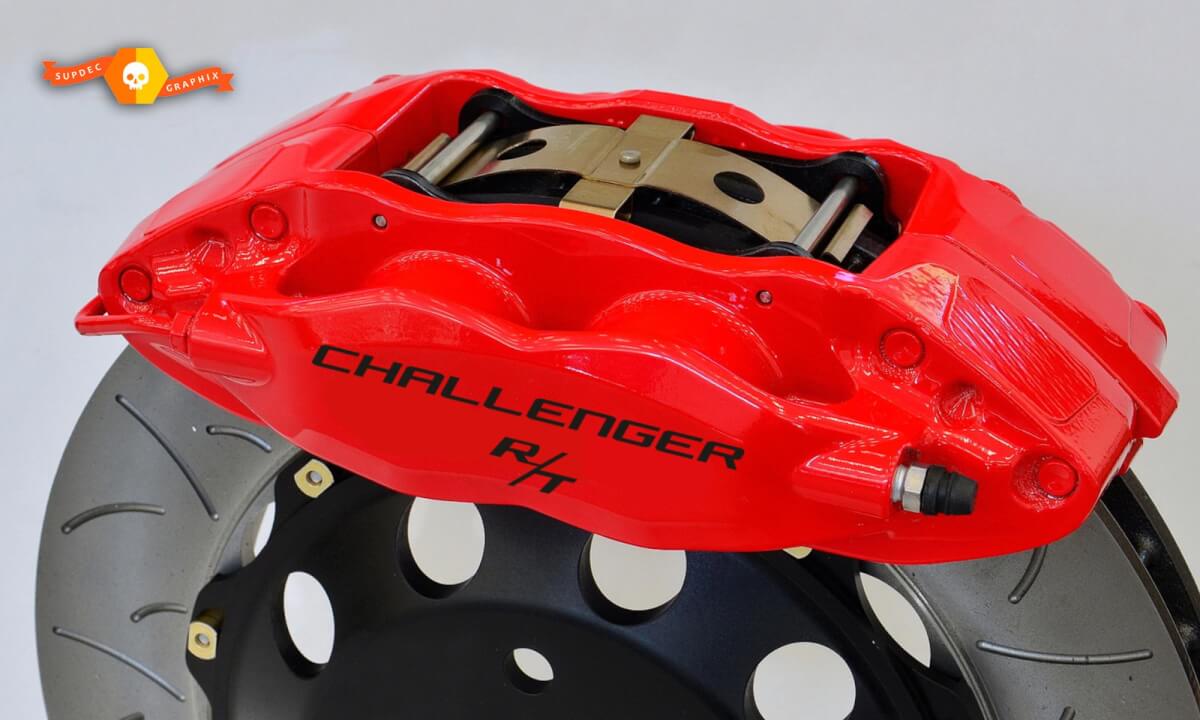 Challenger R/T RT Brake Caliper Decal High Temp Vinyl Decal Sticker Set Of 4